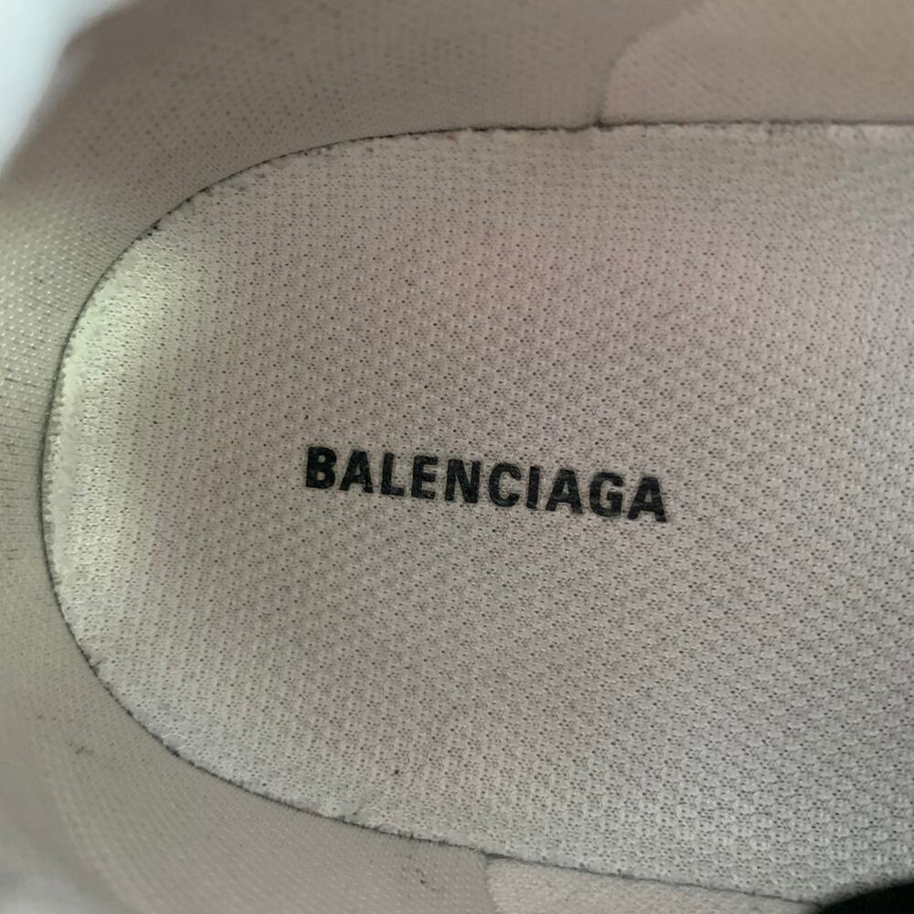 BALENCIAGA Size 8 Black Brown Mixed Fabrics Nylon Rubber Sole Sneakers - Picture 7 of 9